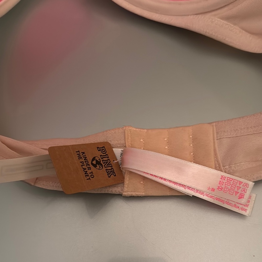 PINK Victoria's Secret Strapless Cream T-Shirt Bra Intimates - Picture 4 of 9